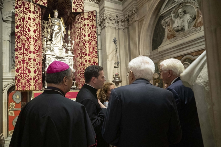 Il Presidente della Repubblica Sergio Mattarella con il Presidente della Repubblica Federale di Germania Frank-Walter Steinmeier e la Signora Elke Büdenbender.