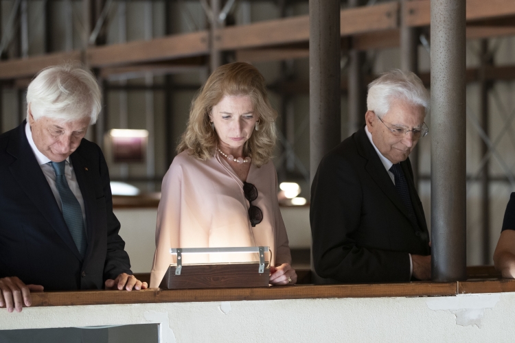 Il Presidente della Repubblica Sergio Mattarella  con la Sig.ra Laura, al Parco Archeologico della Villa Romana del Casale 
