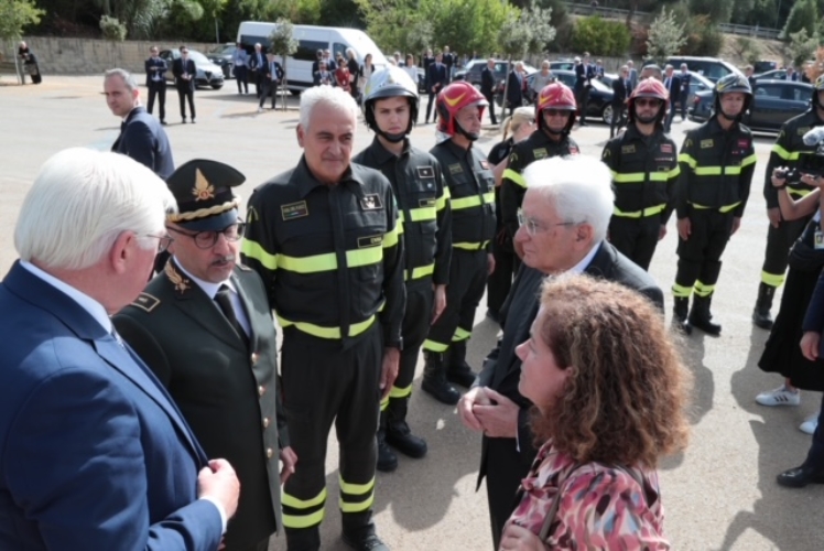 Il Presidente Sergio Mattarella con il Presidente della Repubblica Federale di Germania Frank-Walter Steinmeier visitano l’Associazione Don Bosco 2000