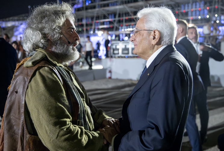 Il Presidente Sergio Mattarella al teatro Greco di Siracusa, in occasione della rappresentazione teatrale “Ulisse, l’ultima Odissea”