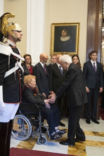 Il Presidente della Repubblica Sergio Mattarella con la Signora Clio alle Esequie di Stato con commemorazione del Presidente Emerito della Repubblica Giorgio Napolitano   
