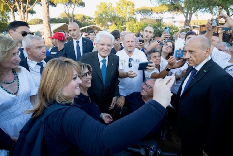 Il Presidente della Repubblica Sergio Mattarella in occasione dell’intervento alla cerimonia di chiusura delle iniziative di carattere sociale