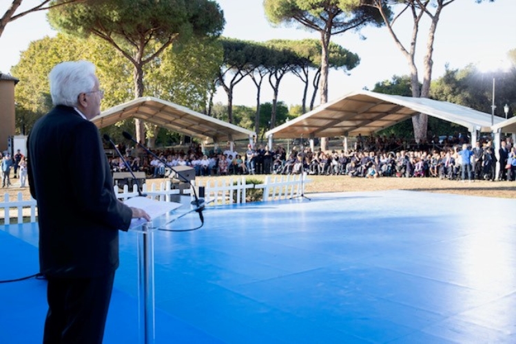 Il Presidente della Repubblica Sergio Mattarella in occasione dell’intervento alla cerimonia di chiusura delle iniziative di carattere sociale