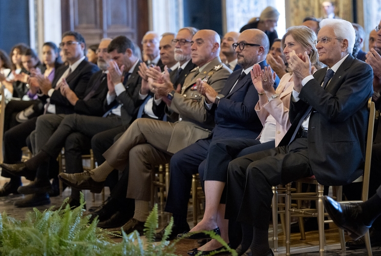 Il Presidente Sergio Mattarella in occasione della proiezione del docufilm “Quattro giorni per la libertà: Napoli 1943”