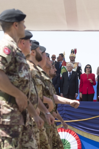 Il Presidente Sergio Mattarella alla Rivista Militare per il 71° anniversario della Repubblica Italiana.