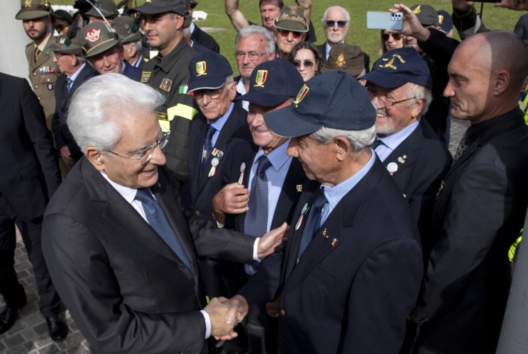 Longarone - Il Presidente della Repubblica Sergio Mattarella al cimitero monumentale "Vittime del Vajont"