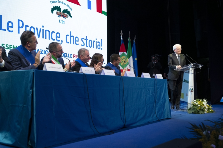 Il Presidente della Repubblica Sergio Mattarella in occasione della 36ª Assemblea annuale delle Province d’Italia
