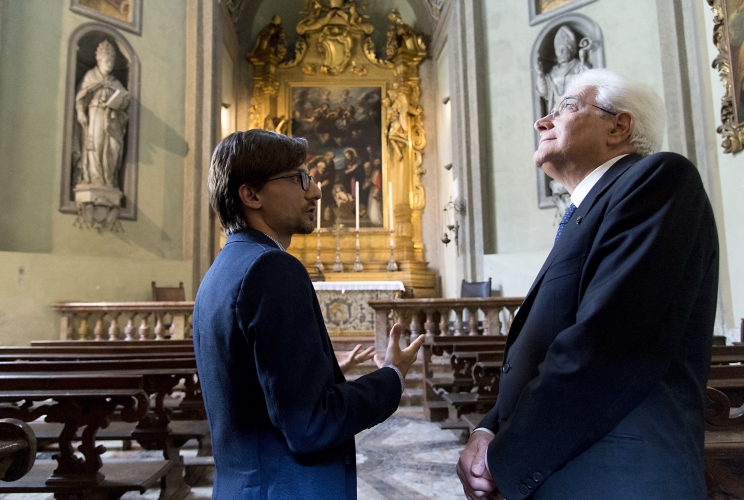 Il Presidente Sergio Mattarella visita il Collegio Ghislieri 