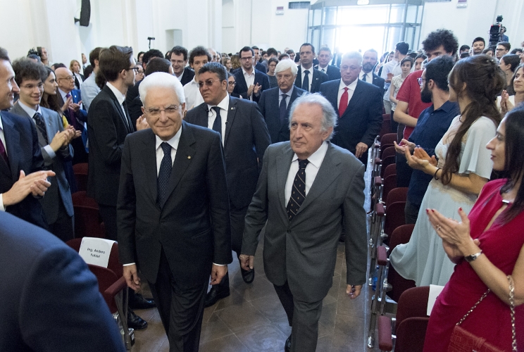 Il Presidente Sergio Mattarella alla cerimonia celebrativa dei 450 anni della fondazione del Collegio Ghislieri 