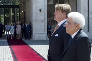 Mattarella accoglie al Quirinale le Loro Maestà il Re Willem Alexander e la Regina Máxima dei Paesi Bassi 