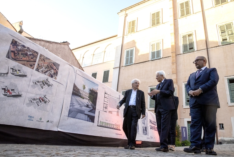 Il Presidente Sergio Mattarella all'inaugurazione del cantiere della nuova sede della Biblioteca Nazionale di Archeologia e Storia dell’Arte di Roma