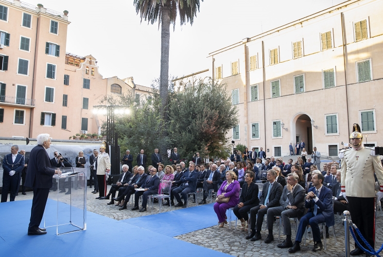 Il Presidente Sergio Mattarella all'inaugurazione del cantiere della nuova sede della Biblioteca Nazionale di Archeologia e Storia dell’Arte di Roma