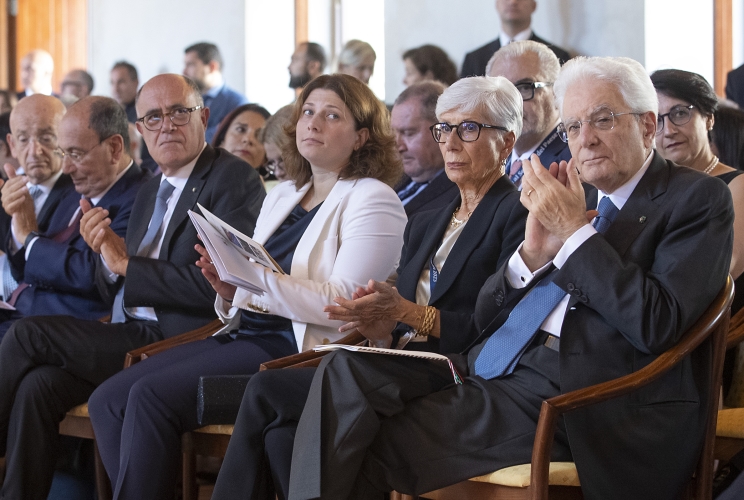 Il Presidente della Repubblica, Sergio Mattarella, alla sessione conclusiva del convegno di studi “La Giustizia al servizio del Paese”, oggi 13 ottobre 2023.
