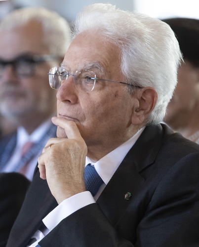 Il Presidente della Repubblica, Sergio Mattarella, alla sessione conclusiva del convegno di studi “La Giustizia al servizio del Paese”, oggi 13 ottobre 2023.
