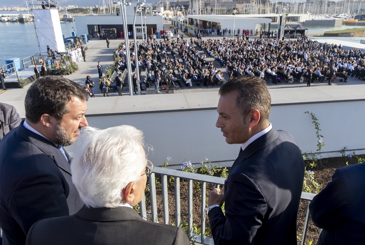  Il Presidente della Repubblica Sergio Mattarella alla cerimonia d'inaugurazione del Palermo Marina Yachting