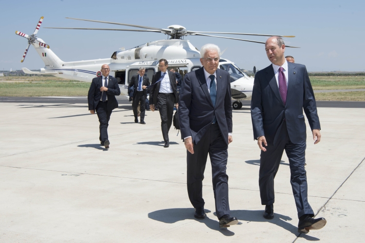 Il Presidente Sergio Mattarella a Fiumicino in partenza per la visita di Stato in Canada 