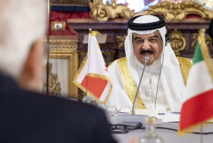 Il Presidente Sergio Mattarella nel corso dei colloqui con il Re del Bahrain, Sua Maestà Hamad Bin Isa Al-Khalifa
