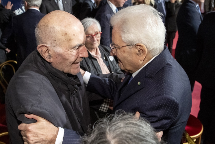 Il Presidente Sergio Mattarella alla cerimonia commemorativa dell’80° anniversario del rastrellamento degli Ebrei di Roma