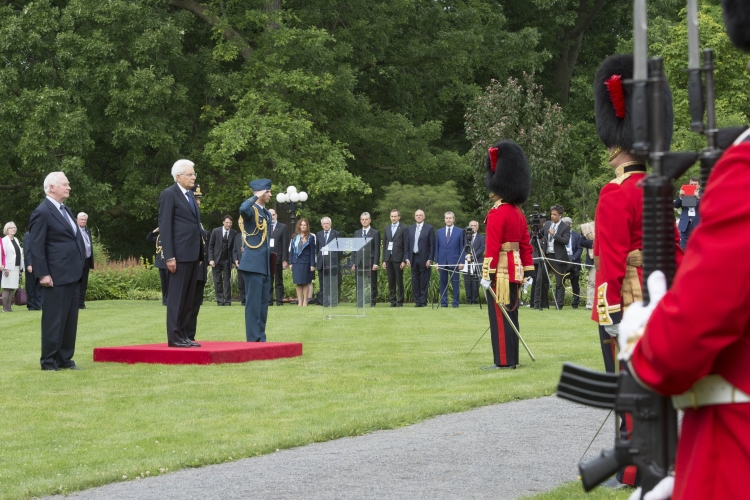 Il Presidente della Repubblica Sergio Mattarella con il Governatore Generale del Canada,