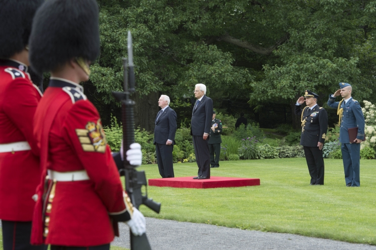 Il Presidente della Repubblica Sergio Mattarella con il Governatore Generale del Canada