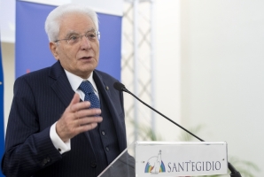 Il Presidente Sergio Mattarella in occasione della visita alla “Casa dell’Amicizia” della comunità di Sant’Egidio
