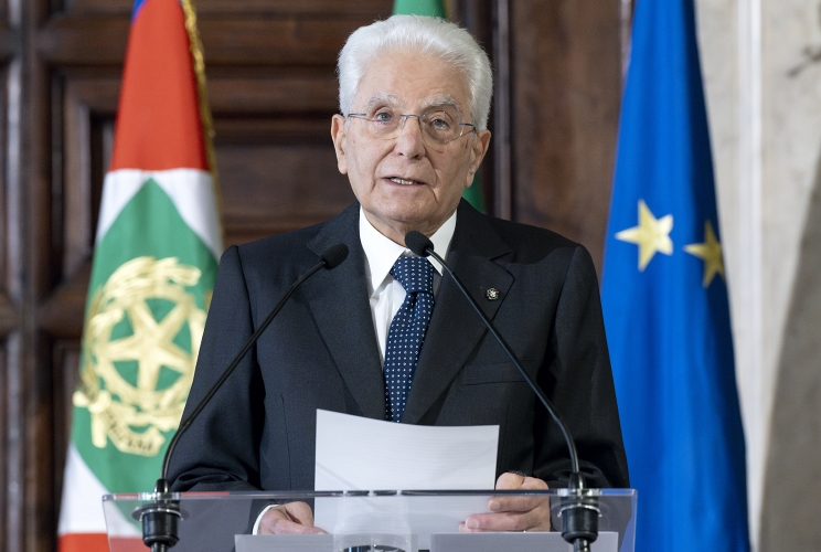 Il Presidente Sergio Mattarella in occasione della cerimonia di consegna delle insegne di Cavaliere dell’Ordine “Al Merito del Lavoro” ai Cavalieri del Lavoro nominati il 2 giugno 2023 