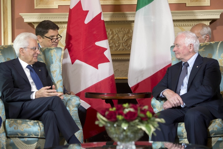 Il Presidente della Repubblica Sergio Mattarella e il Governatore Generale del Canada