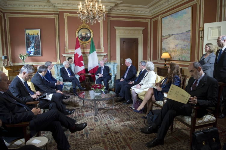 Il Presidente della Repubblica Sergio Mattarella e il Governatore Generale del Canada