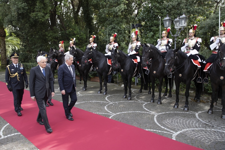 Il Presidente della Repubblica Sergio Mattarella con Sauli Niinistö, Presidente della Repubblica di Finlandia ,in visita di Stato
