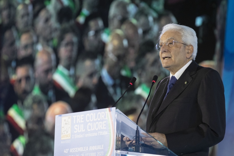 Il Presidente della Repubblica Sergio Mattarella alla cerimonia di apertura della 40^ Assemblea annuale ANCI – Associazione Nazionale Comuni Italiani
