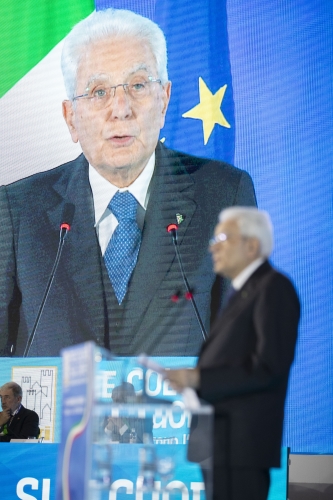 Il Presidente della Repubblica Sergio Mattarella alla cerimonia di apertura della 40^ Assemblea annuale ANCI – Associazione Nazionale Comuni Italiani
