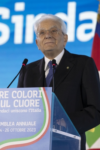 Il Presidente della Repubblica Sergio Mattarella alla cerimonia di apertura della 40^ Assemblea annuale ANCI – Associazione Nazionale Comuni Italiani
