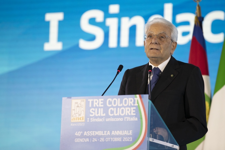 Il Presidente della Repubblica Sergio Mattarella alla cerimonia di apertura della 40^ Assemblea annuale ANCI – Associazione Nazionale Comuni Italiani
