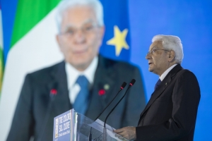 Il Presidente della Repubblica Sergio Mattarella alla cerimonia di apertura della 40^ Assemblea annuale ANCI – Associazione Nazionale Comuni Italiani
