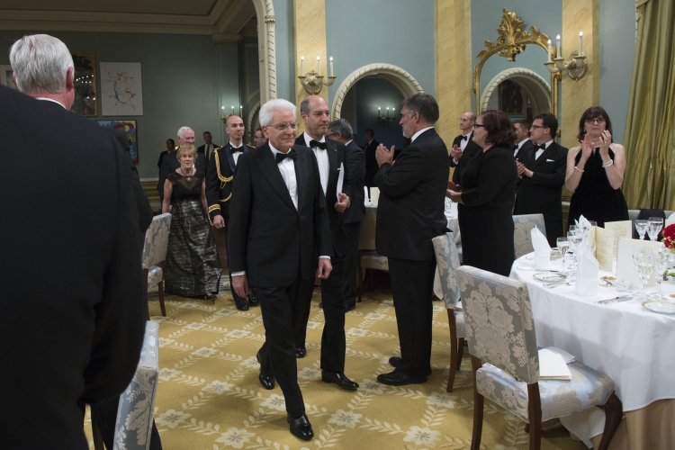 Il Presidente Sergio Mattarella in occasione del Pranzo di Stato 