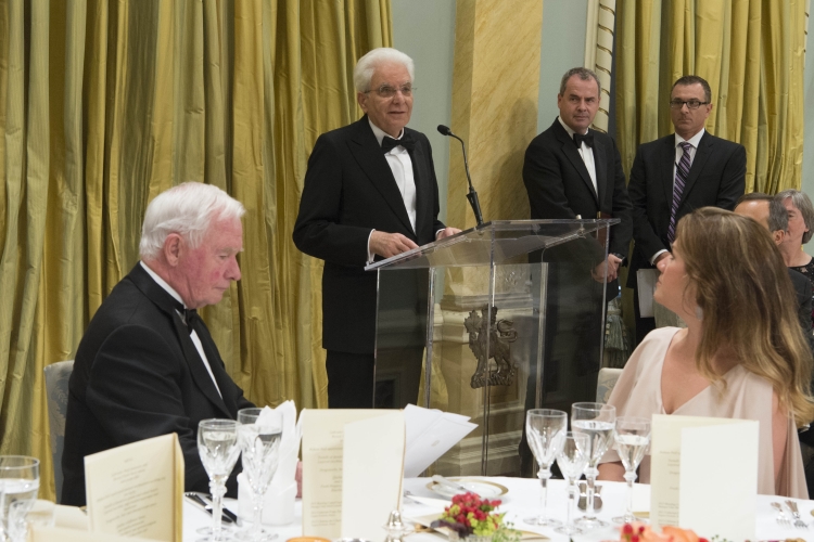 Il Presidente Sergio Mattarella con il Governatore Generale del Canada David Johnston 