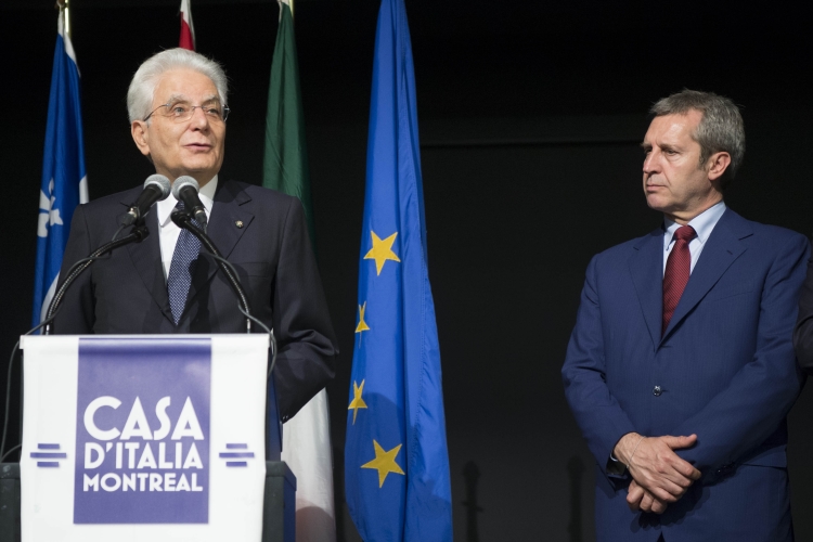 Il Presidente Sergio Mattarella con il Sottosegretario Benedetto Della Vedova