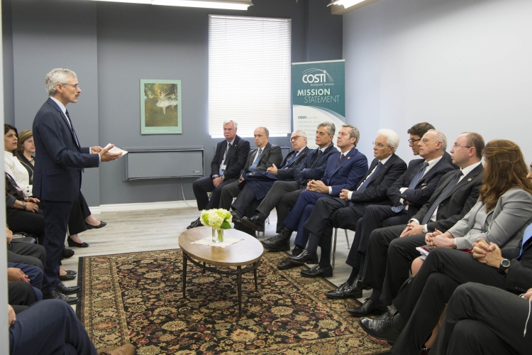 Il Presidente Sergio Mattarella visita il Centro Organizzativo 