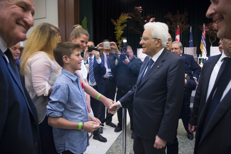 Il Presidente Sergio Mattarella  al Centro Culturale Italiano incontra la collettività italiana di Vancouver