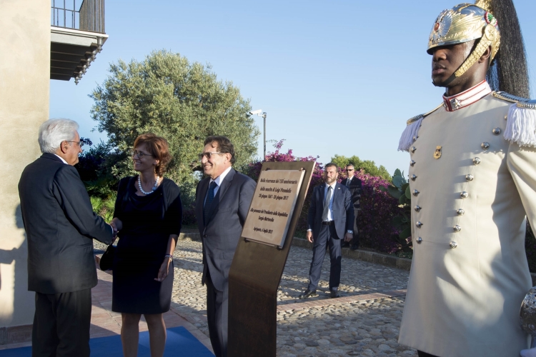 Il Presidente Sergio Mattarella a casa di Pirandello