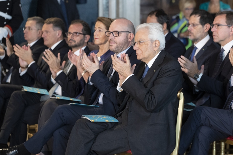 Il Presidente della Repubblica Sergio Mattarella in occasione della cerimonia di celebrazione de “I Giorni della Ricerca”
