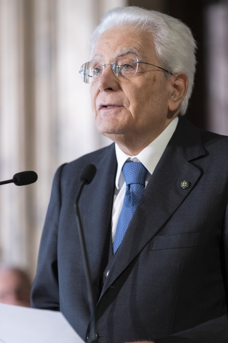 Il Presidente della Repubblica Sergio Mattarella in occasione della cerimonia di celebrazione de “I Giorni della Ricerca”
