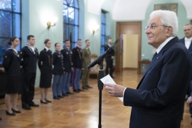 Rappresentanza di Allievi degli Istituti di Formazione Militare incontrano il Presidente Mattarella