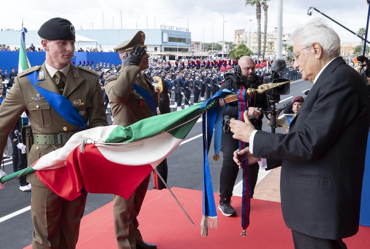 Cagliari - Il Presidente della Repubblica Sergio Mattarella alla  cerimonia per il Giorno dell’Unità nazionale e Giornata delle Forze Armate