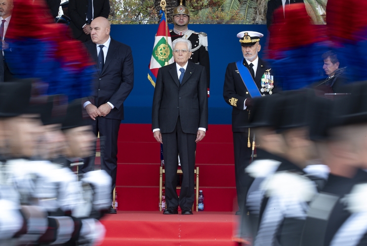 Cagliari - Il Presidente della Repubblica Sergio Mattarella alla  cerimonia per il Giorno dell’Unità nazionale e Giornata delle Forze Armate