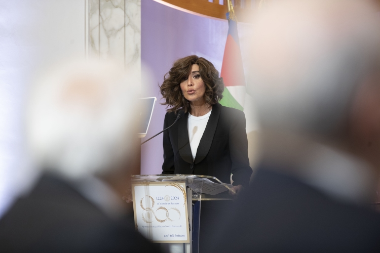 Il Ministro dell'Università e della Ricerca, Anna Maria Bernini, durante la cerimonia d’inaugurazione dell’anno accademico 2023/2024 dell’Università degli Studi di Napoli Federico II in occasione dell’ottocentesimo anno dalla fondazione
