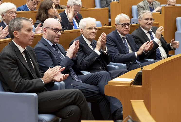 Il Presidente della Repubblica Sergio Mattarella alla cerimonia commemorativa in ricordo di Arnaldo Forlani
