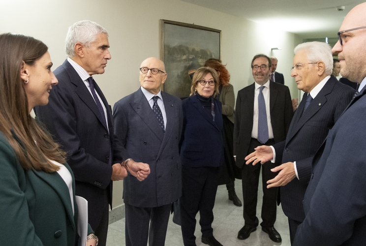 Il Presidente della Repubblica Sergio Mattarella alla cerimonia commemorativa in ricordo di Arnaldo Forlani