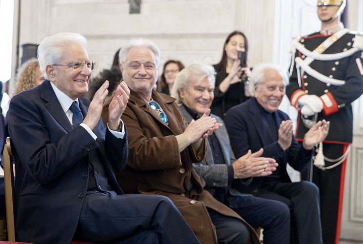Il Presidente Sergio Mattarella in occasione dell'incontro con una delegazione dell’Associazione fonografici italiani, in occasione del 75° anniversario di costituzione dell’AFI