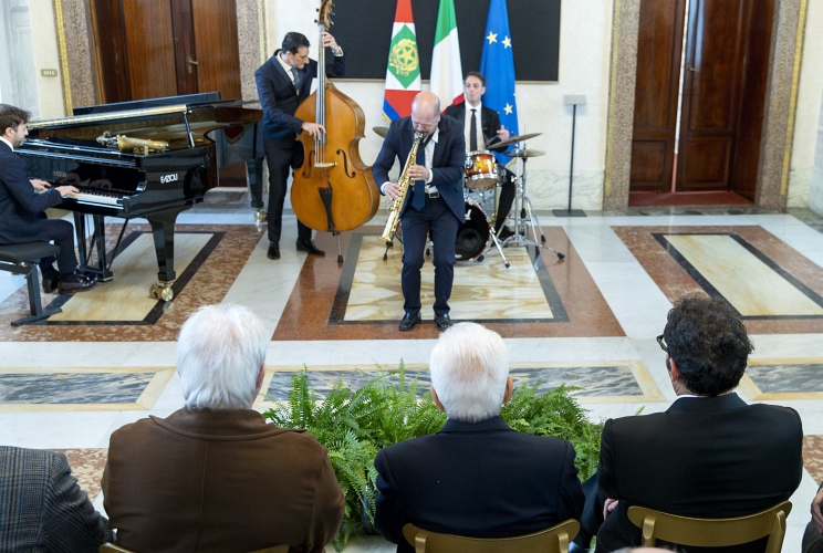 Il Presidente Sergio Mattarella in occasione dell'incontro con una delegazione dell’Associazione fonografici italiani, in occasione del 75° anniversario di costituzione dell’AFI